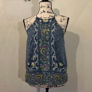 Akemi & Kin Anthropologie embroidered cami